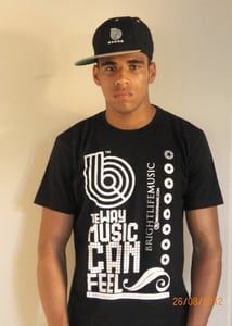 Image of Brightlife Music White on Black T-Shirts $ 9.99