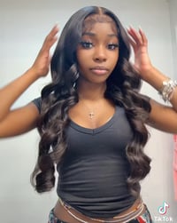 Image 1 of 13x6 hd lace 26 inch bodywave 180% density 