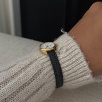 Image 2 of Vintage Classic Timless Pulsar By SEIKO Black Genuine Leather 