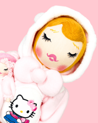 Image 1 of HELLO KITTY INSPIRED ART DOLL & Mini 