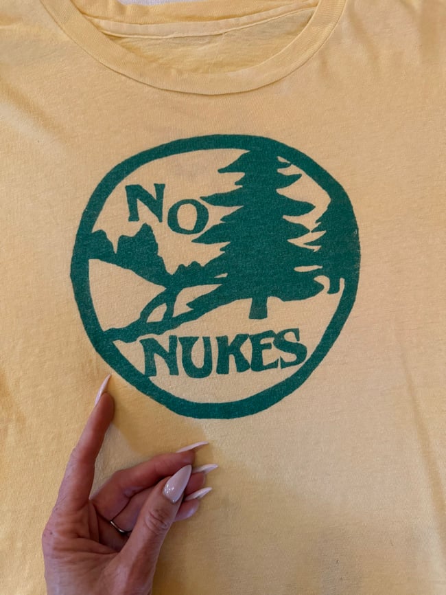 70s No Nukes protest t shirt 