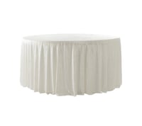 Image 1 of Velvet 132" Round Tablecloth - Ivory