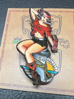 Image of 3” “Explosivo” pinup girl tiki mug Enamel Pin