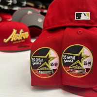 Image 3 of New Era 59Fifty Scarlet Slab Script 35 yrs