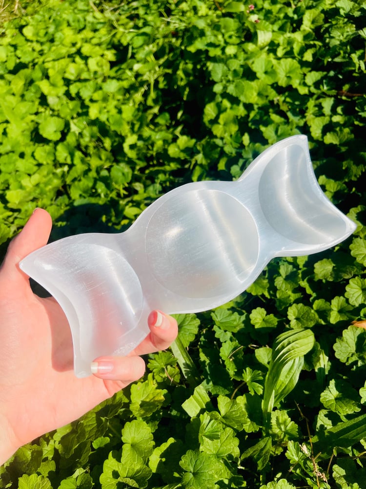 Image of Selenite Moon phase bowl