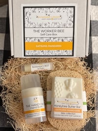 Image 2 of The Worker Bee Satsuma Mandarin Honeybee Butter Bar Self Care Box