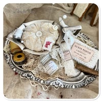 Image 4 of Handmade pin cushion sitting on a silver style tray