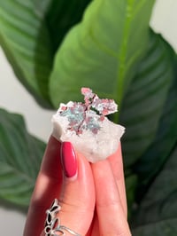 Image 1 of COPPER X MALACHITE STAINED QUARTZ -MOROCCO- G