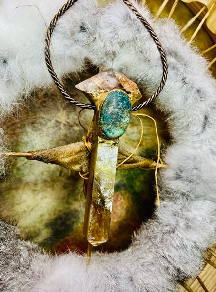 Image of ROOTS TO BLOSSOM- Muscavite & Chrysocolla  