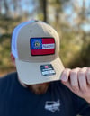 Georgia Native Flag Patch Trucker Hat Khaki 