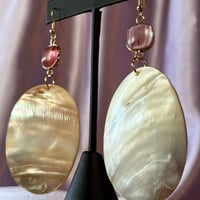 Image 4 of MOP & Rose Quartz Earrings