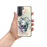 Image 5 of Colorful Human Skull and Butterflies Steampunk Style Clear Case for Samsung®