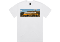 Image 1 of Oversized White “2wny4our7evn” Tee W/Orange Writing 