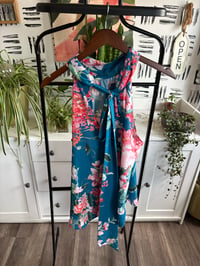 Image 1 of NWT flower tie neck top