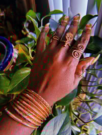 Image 1 of Tchamba|| Textured Copper Bangles