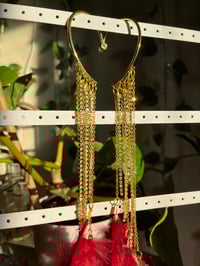 Image 2 of Lux feather cuff earrings 