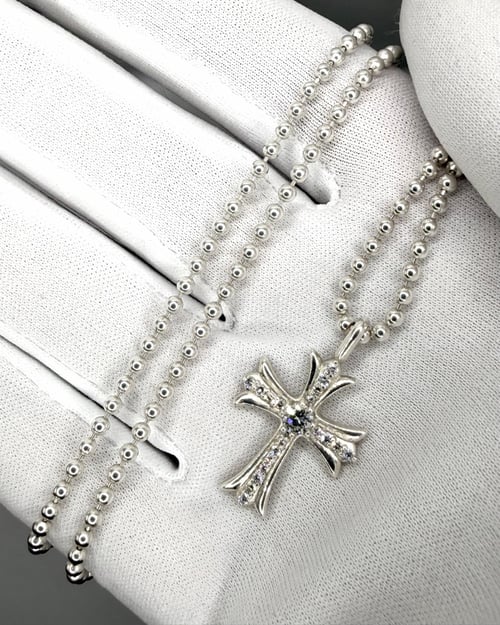 Image of WG Double Sided Diamond Cross Pendant (Size 2)