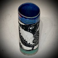 Image 2 of “Ride of your Life” one of a kind porcelain vase 