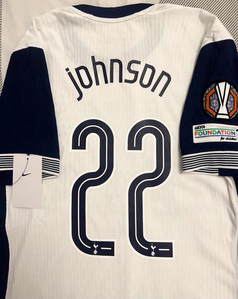 Image of PRE ORDER: Tottenham Hotspur “JOHNSON 22” Vaporknit 2024/25 Home Europa Final Shirt    (L)