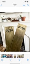 Vintage brass door finger plates 