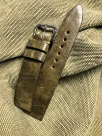 Image 3 of Waxed calfskin vintage watch strap
