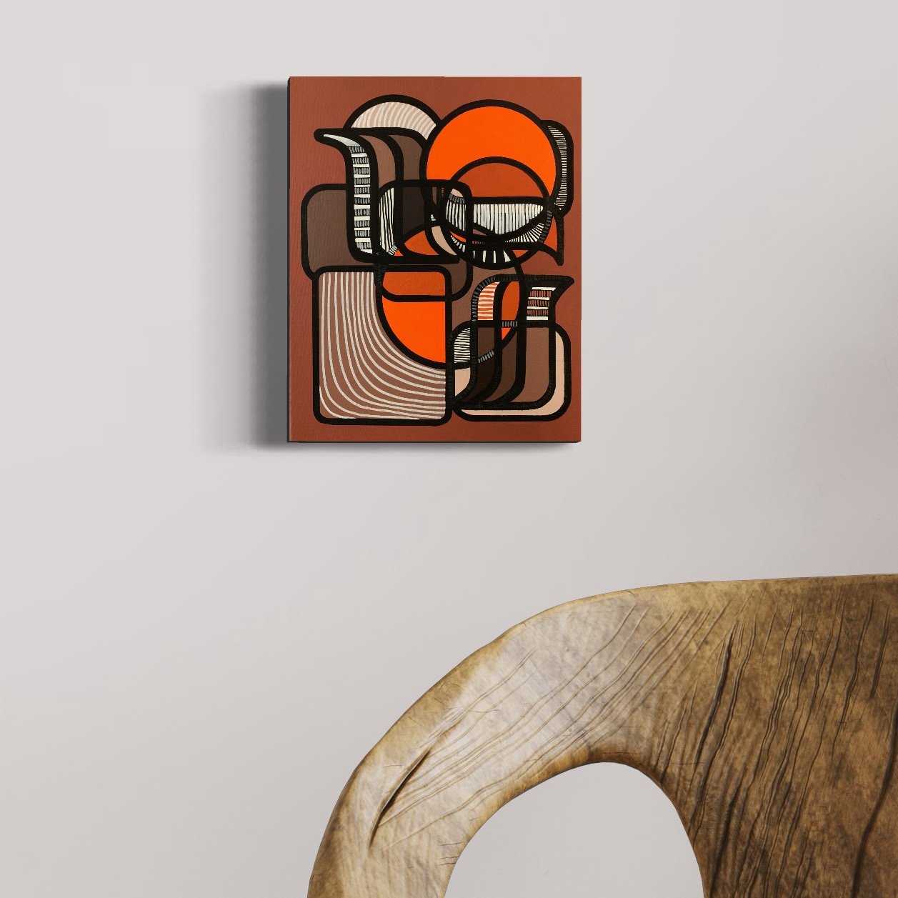 Image of 'Radiant Earth' Acrylic Painting on Stretched Canvas