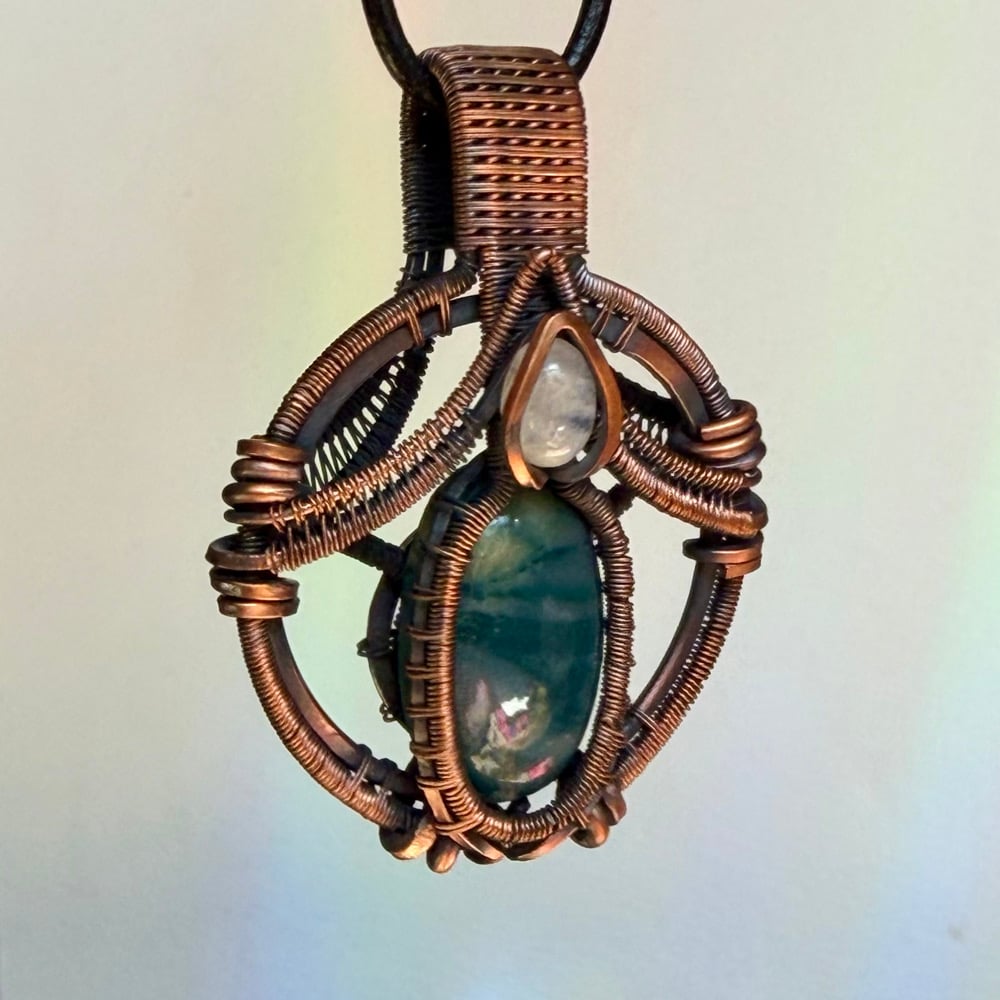 Image of Fancy Jasper & Moonstone Pendant