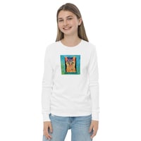 Image 5 of Youth long sleeve tee with DIva Cat