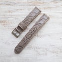 18mm Crocodile Strap In Grey Color