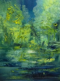 Image 1 of “maybe one day I’ll be okay” oil on paper 6 x 8 inches 