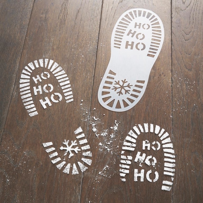 Image of Santa's Footprint Christmas Stencils