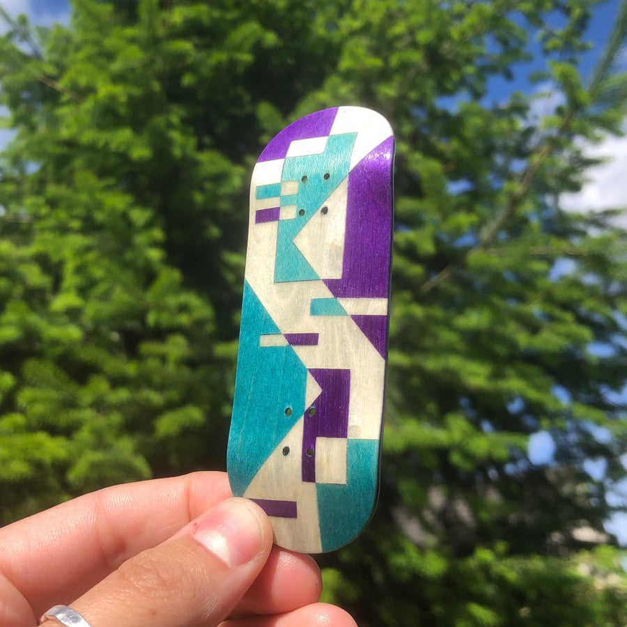 Image of 34mm Fizzy Abstract Art Split Ply Deck Blue/Purple