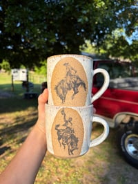 Image 2 of Set of 2 bronc mugs 