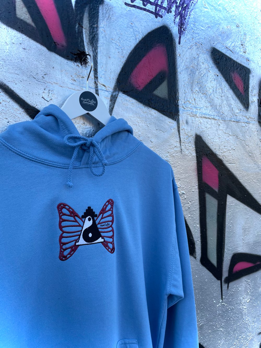 Image of Cloudy Blue Butterfly Hoody