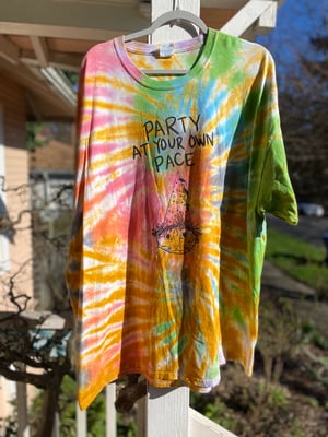 Image of 3XL Party At Your Own Pace Tie Dye Shirt