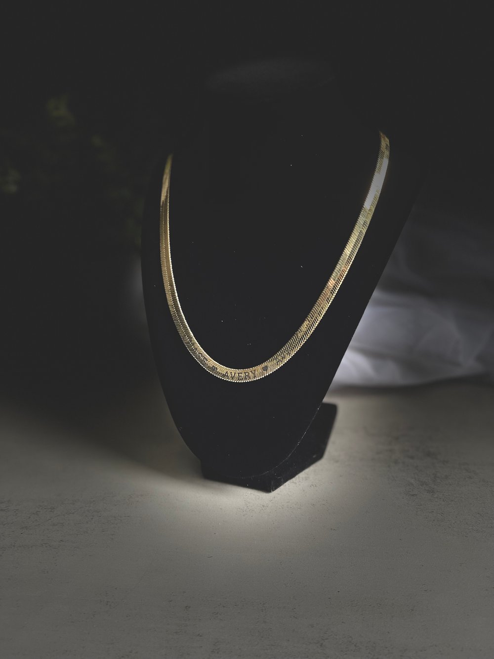 Image of Engraved herringbone necklace 20” 