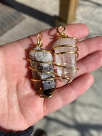 Smoky Quartz / Clear Quartz Pendants