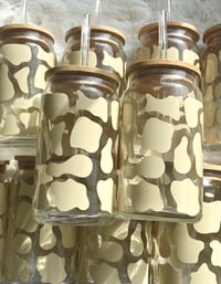 Image 4 of Cow Print Glass Cans