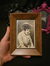 Image 2 of "Faceless girls" vintage postcard - 1800s Page With Preserved spider Web  .6