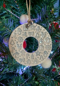 Image 5 of Ceramic Christmas Wreath with Bells
