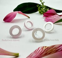 Image 4 of Náušnice Hope barevné zrcadlové lesk & mat a černé a bílé