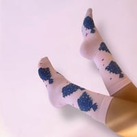 Image 1 of Christmas Support Socks - Glove Trees