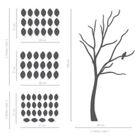 Image 4 of Baum Wandtattoo mit Vogel und 60 Blättern