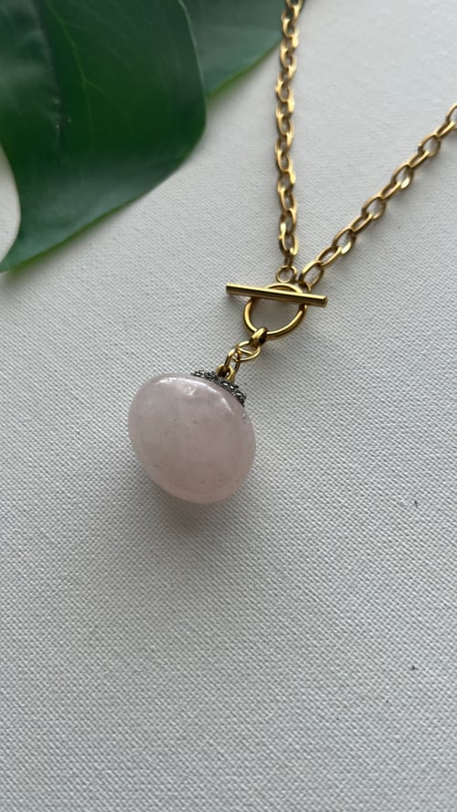 Image of RALA • Rose Quartz Lariat Necklace