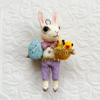Image 1 of White Rabbit with Chicks and Egg