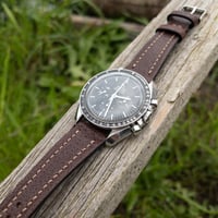 Image 1 of 40's Style Wild Pigskin Strap - Dark Brown