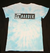 Image of Tie Dye Logo Tee. Beach Blue