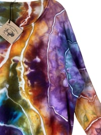 Image 5 of 1XL/2XL Forager Pocket Sweater in Earthy Rainbow Geode Ice Dye