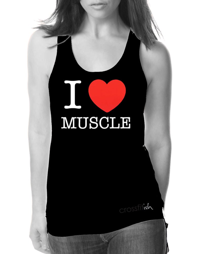 Image of I Heart Muscles Tank - Black