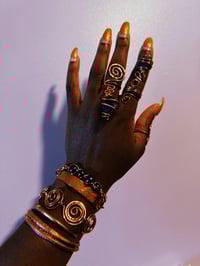 Image 2 of Crystal X Copper Rings